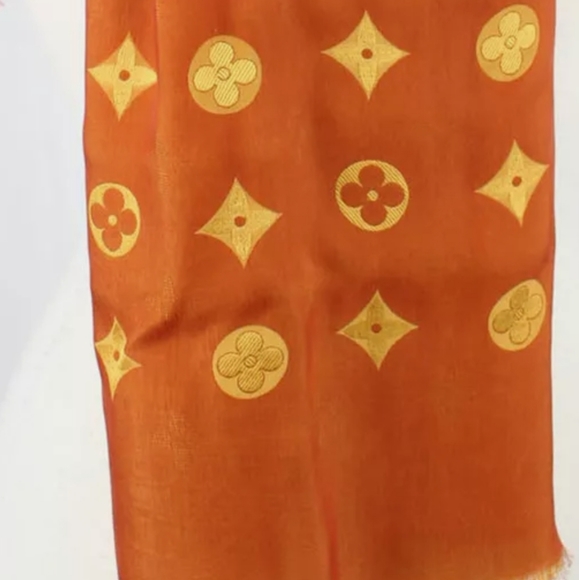 AUTHENTIC LOUIS VUITTON PUMPKIN ORANGE/YELLOW SCAR - Picture 6 of 9